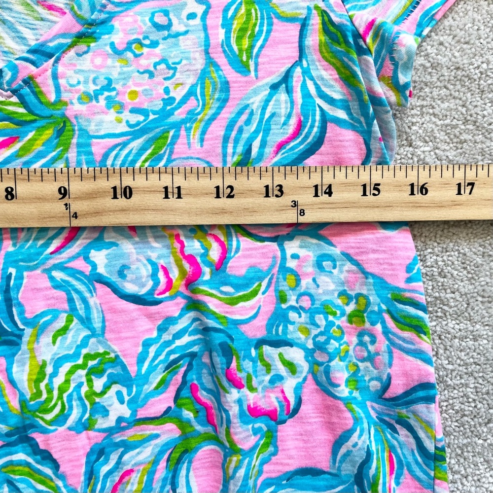 LILLY PULITZER V NECK T SHIRT SIZE XXS PREPPY PRETTY SUMMER VACATION BEACH - Picture 7 of 9